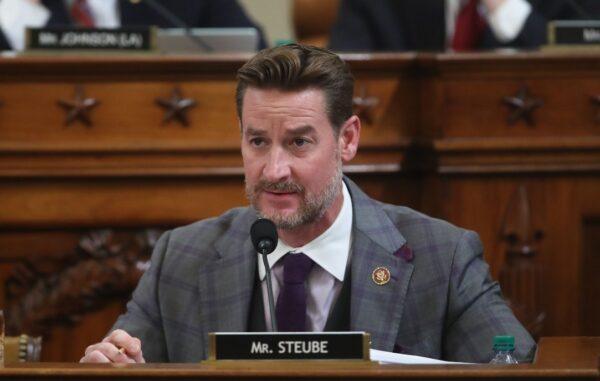 Rep. Greg Steube (R-Fla.) participates in the House Judiciary Committee hearing as part of the impeachment inquiry into President Donald Trump on Capitol Hill in Washington on Dec. 9, 2019. (Jonathan Ernst/POOL/AFP via Getty Images)