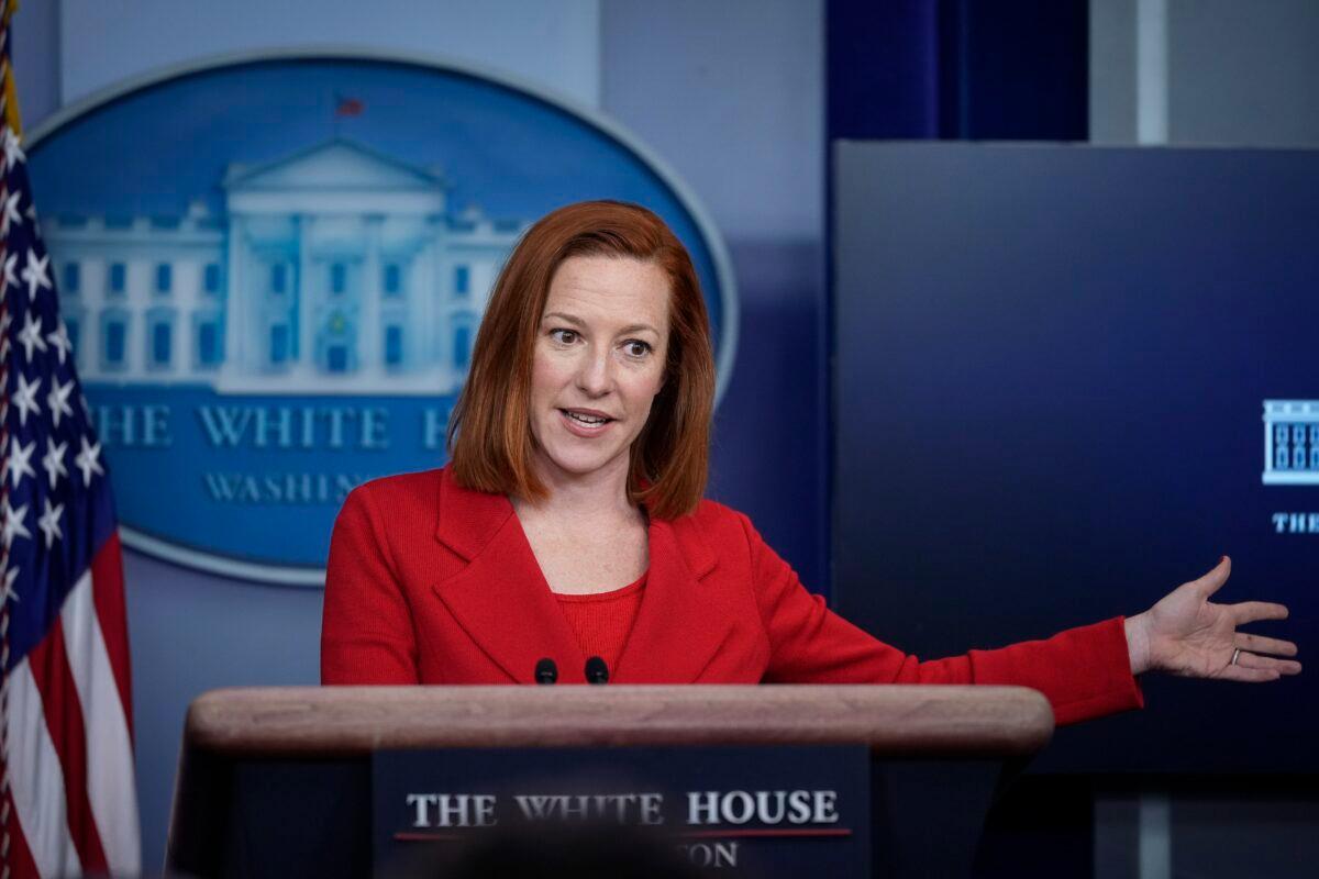 White House press secretary Jen Psaki speaks during the daily press briefing at the White House on March 2, 2021. (Drew Angerer/Getty Images)