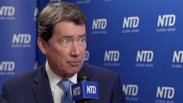 Sen. Bill Hagerty (R-Tenn.) speaks to NTD's Cindy Drukier at the Conservative Political Action Conference (CPAC) in Orland, Fla., on Feb. 27, 2021. (Screenshot/NTD)