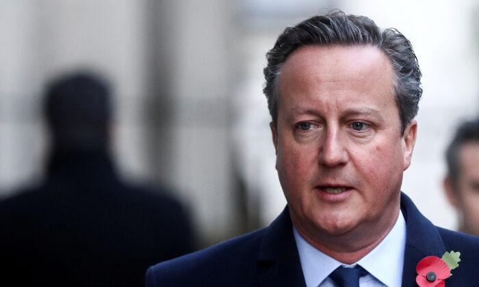 UK Former PM Cameron Says Greensill Lobbying Should Have Been Through Formal Channels