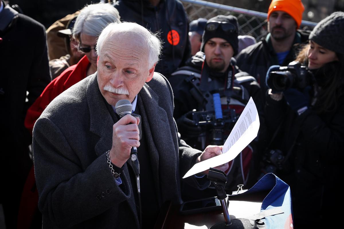Philip Van Cleave at a gun-rights rally at the Virginia State Capitol in Richmond, Va., on Jan. 20, 2020. (Samira Bouaou/The Epoch Times)
