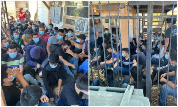76 illegal immigrants are discovered in a stash house in Laredo, Texas, on May 5, 2021. (Webb County Sheriff’s Office)