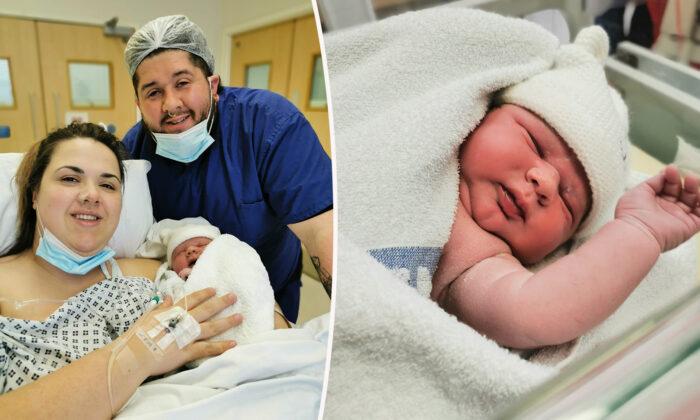 Woman Is Shocked After Giving Birth to a Boy Weighing 12lb 9oz and Measuring 2 Feet Tall