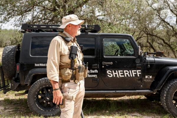 Sheriff's Deputy Don White explains how he searches for the dead bodies of illegal immigrants in Brooks County, Texas, on May 13, 2021. (Charlotte Cuthbertson/The Epoch Times)