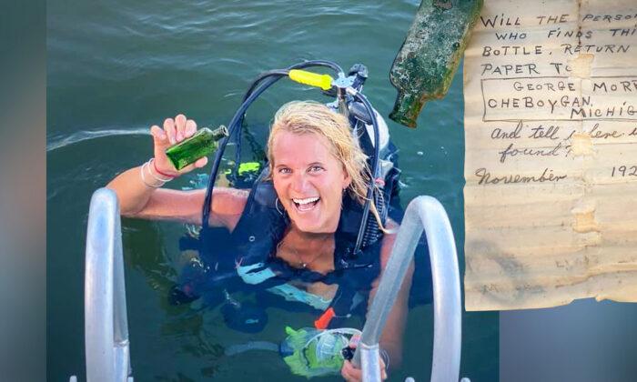 Diver Finds 95-Year-Old Note in a Bottle on River Bottom, Tracks Down Owner’s Daughter