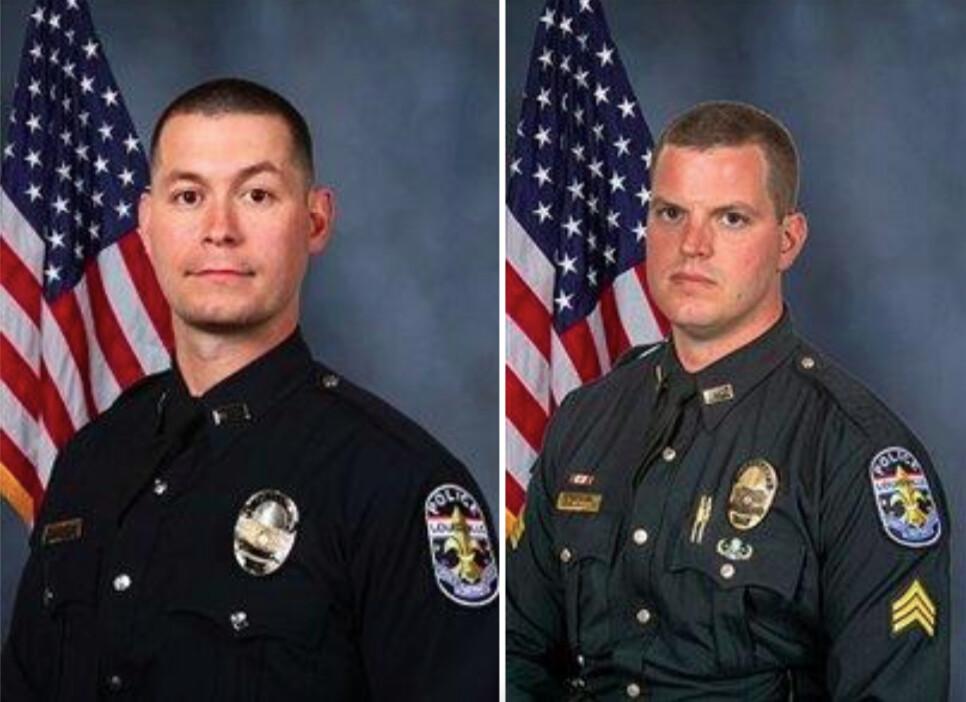 (Left) Officer Jason Burba. (Right) Sergeant Joe Keeling. (Courtesy of <a href="http://www.louisville-police.org/">Louisville Metro Police Department</a>)