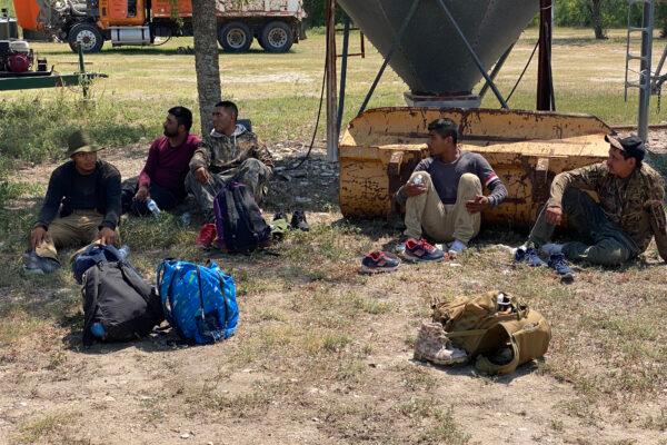Three of the five illegal aliens captured on a local ranch were charged with crimes relating to a property break-in and truck damage on Cole Hill's ranch in Kinney County, Texas, on July 30, 2021. (Courtesy of John Sewell)