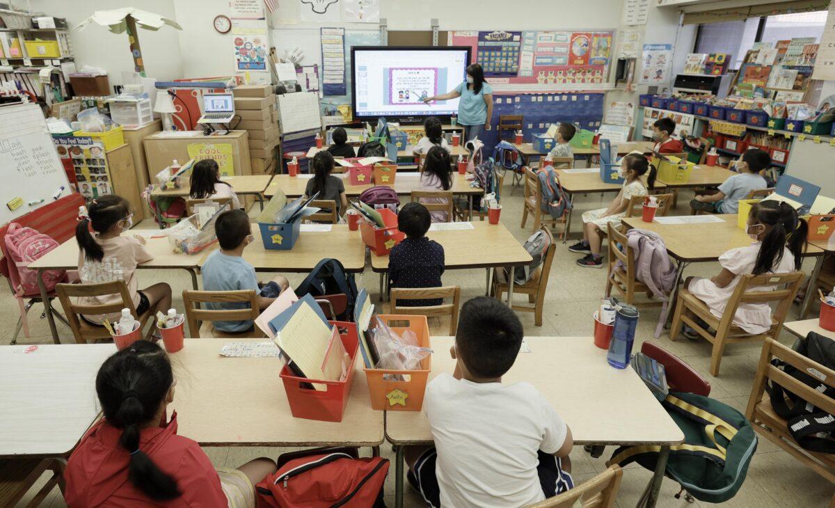 A class at a public school in New York on July 22, 2021. (Michael Loccisano/Getty Images)