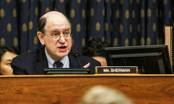 Rep. Brad Sherman at the hearing Smart Competition: Adapting U.S. Strategy Toward China at 40 Years in Washington on May 8, 2019. (Jennifer Zeng/The Epoch Times)