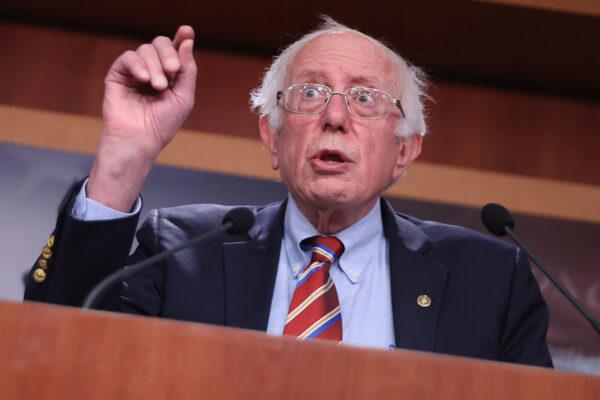 Sen. Bernie Sanders (I-Vt.) speaks in Washington in a file photograph. (Chip Somodevilla/Getty Images)