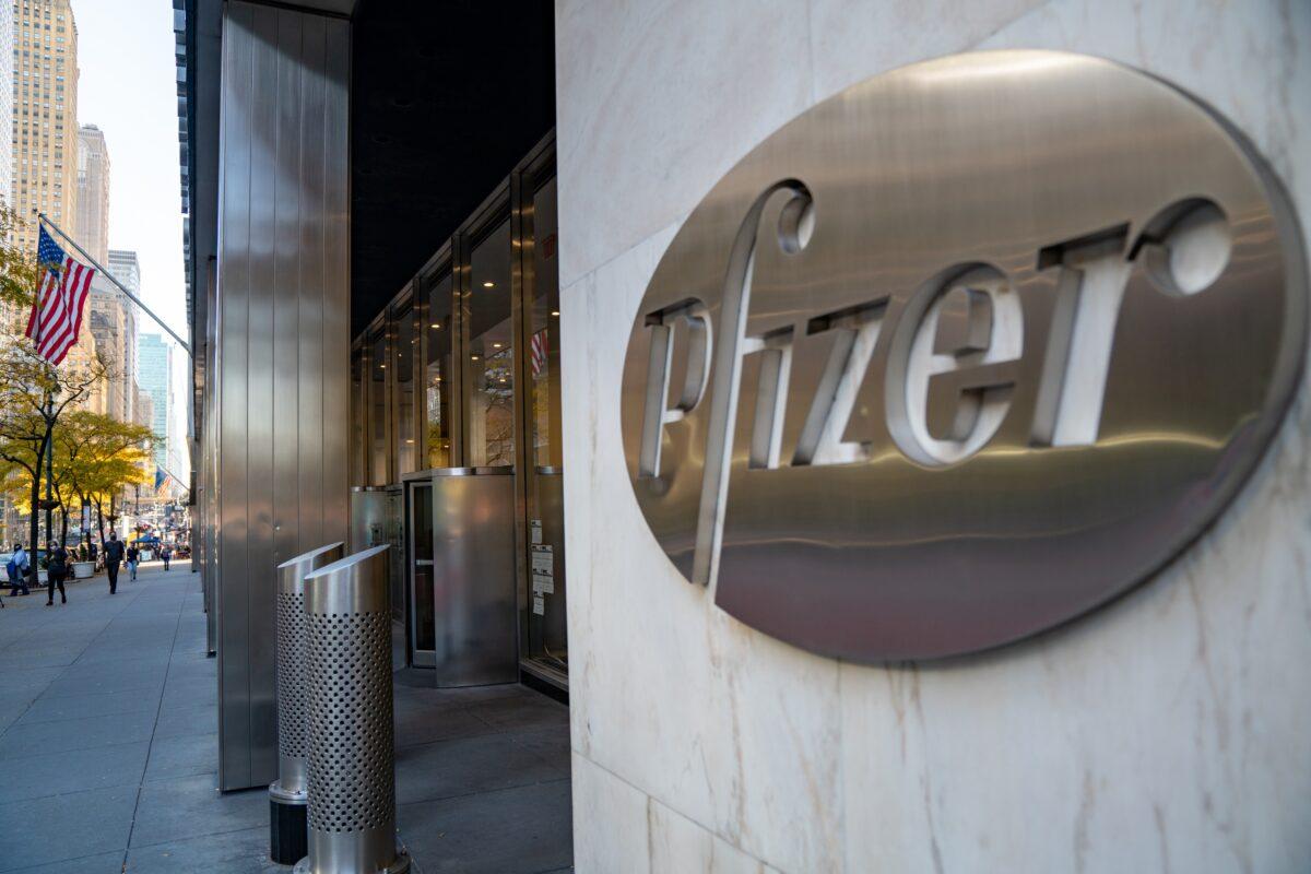 Pfizer's headquarters in New York in a file image. (David Dee Delgado/Getty Images)
