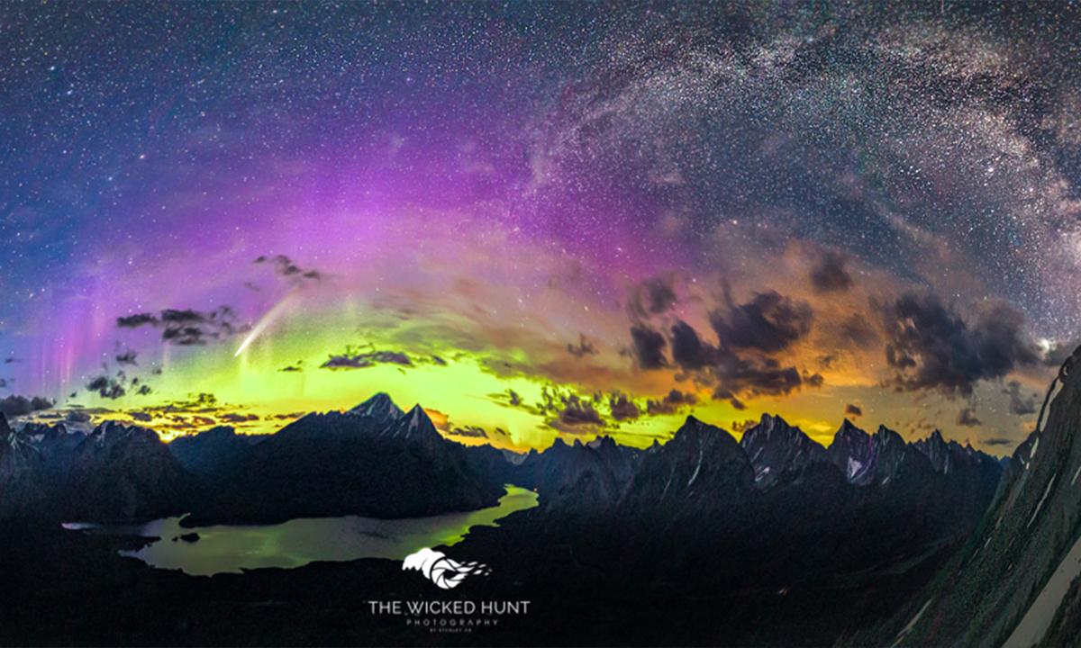 Comet Hunter Snaps Unreal Aurora Ribbon, Neowise, Milky Way Panorama of a Lifetime in Rocky Mountains