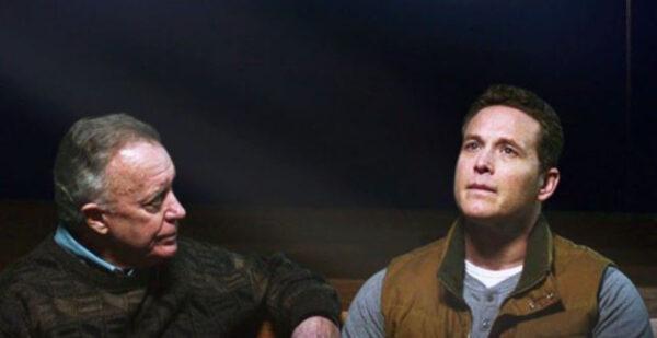 Bob McCracken as Pastor Barnes gives Cole Hauser as John Wright some spiritual guidance in “The Last Champion.” (Redburn Street Pictures)