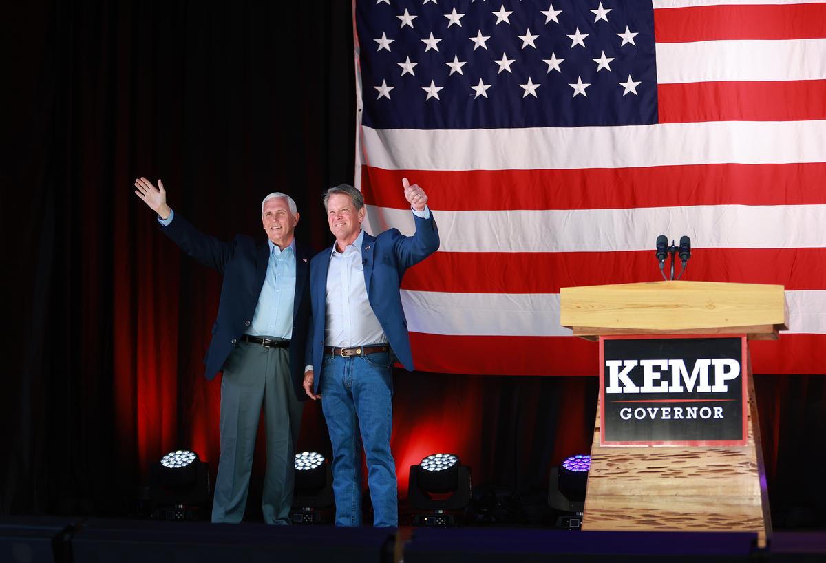 Pence-Backed Kemp Trounces Trump Endorsee in Georgia Governor’s Race