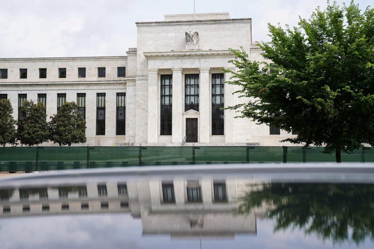 The Marriner S. Eccles Federal Reserve Board building in Washington on June 14, 2022. (Sarah Silbiger/Reuters)