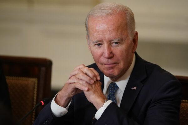 U.S. President Joe Biden, shown during the third meeting of the White House Competition Council, in the State Dining Room of the White House on Sept. 26, 2022. (Mandel Ngan/AFP via Getty Images)