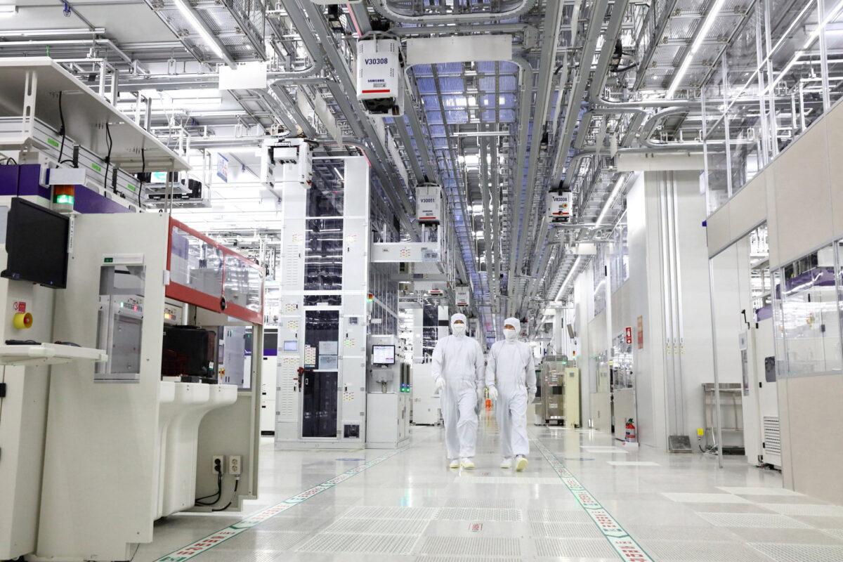 A view shows Samsung Electronics' chip production plant at Pyeongtaek, South Korea, in this handout picture obtained by Reuters on Sept. 7, 2022. (Samsung Electronics/Handout via Reuters)