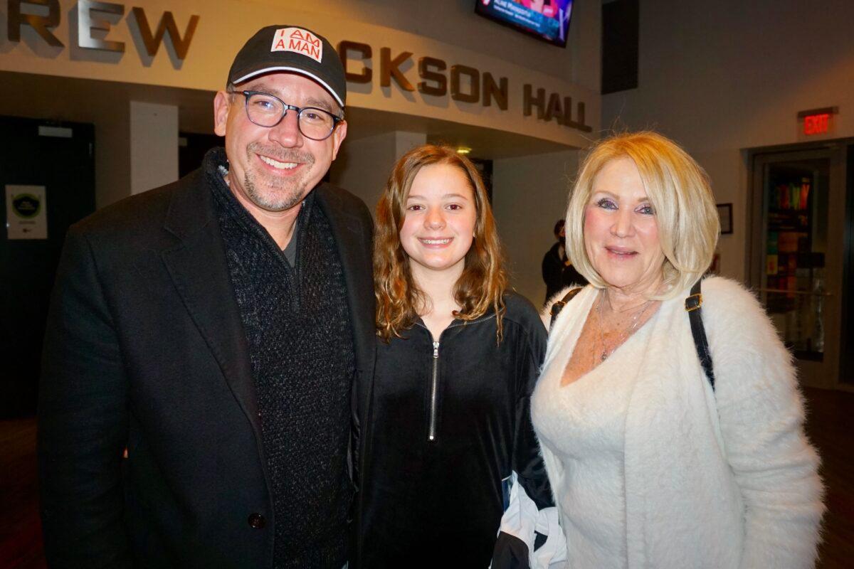 Judge Nick Leonardo with family and friends at Shen Yun Performing Arts at the Tennessee Performing Arts Center on Feb. 3, 2023. (Yeawen Hung/The Epoch Times)