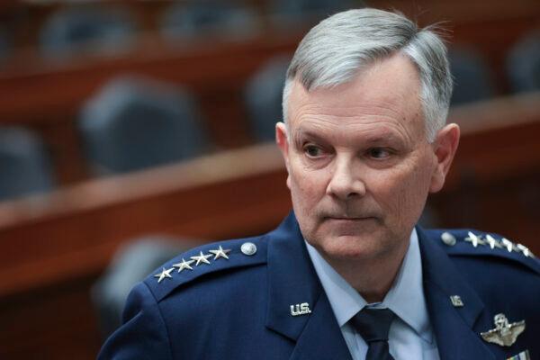 U.S. Air Force General Glen VanHerck, commander of U.S. Northern Command and North American Aerospace Defense Command, attends a hearing held by the House Armed Services Committee in Washington, on March 1, 2022. (Win McNamee/Getty Images)