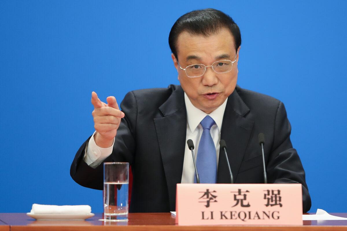 China's Premier Li Keqiang speaks during a news conference following the closing of the second session of the 13th National People's Congress (NPC) in Beijing on March 20, 2018. (Lintao Zhang/Getty Images)
