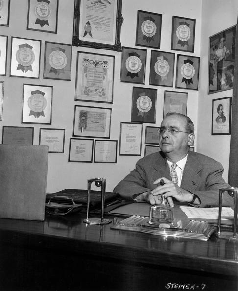Austrian composer Max Steiner in his office, surrounded by framed awards and letters. (Hulton Archive/Getty Images)