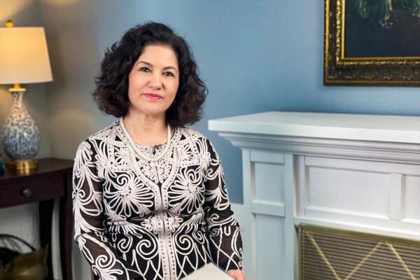 Rushan Abbas, founder of Campaign for Uyghurs, in Washington on Sep. 12, 2023. (Alejandro Heredia/The Epoch Times)