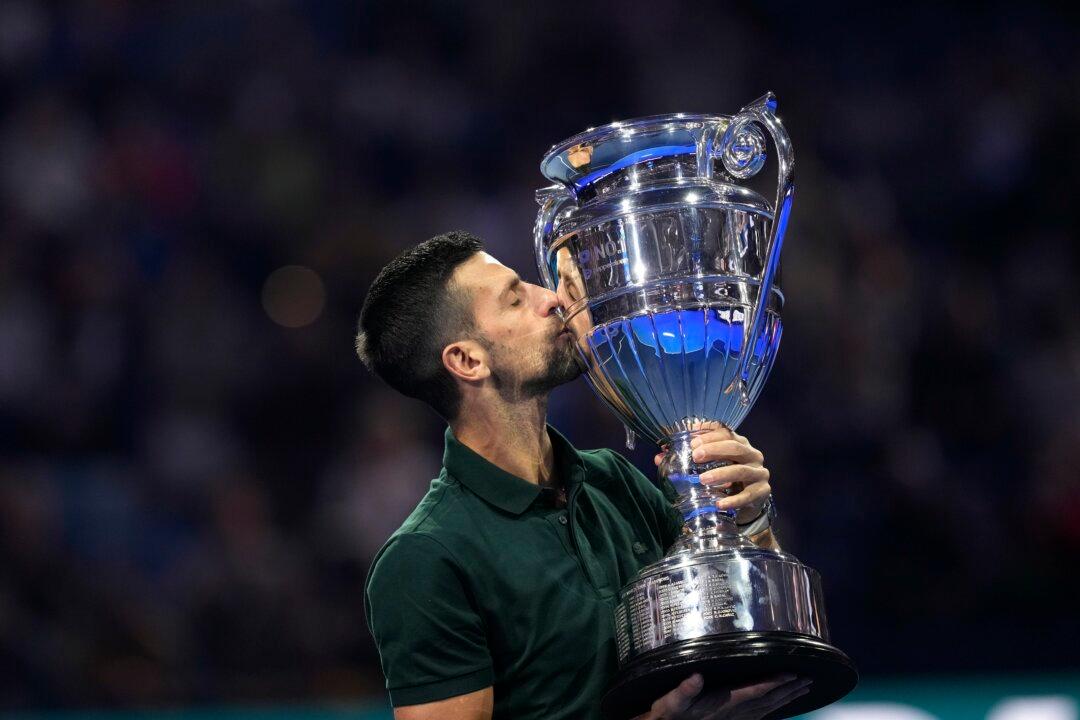 Novak Djokovic Gets His Trophy After Securing Year-End No. 1 Ranking for Record-Extending 8th Time