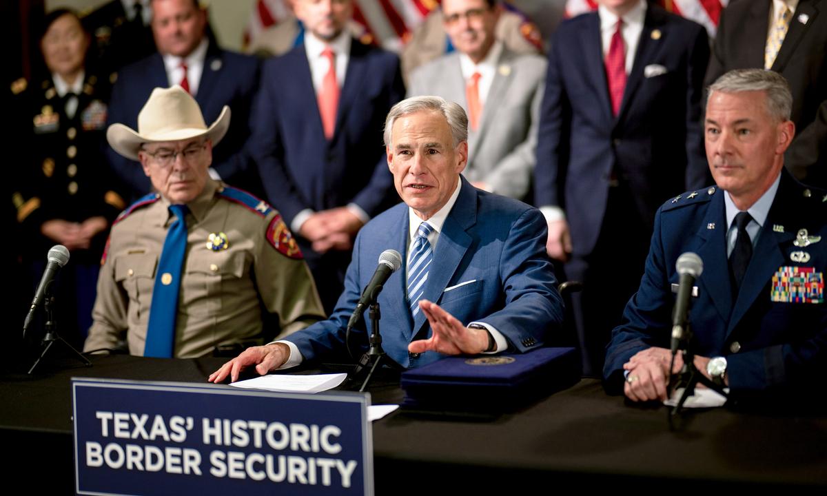 Texas Gov. Greg Abbott speaks during a news conference at the Texas State Capitol in Austin, on June 8, 2023. (Brandon Bell/Getty Images)