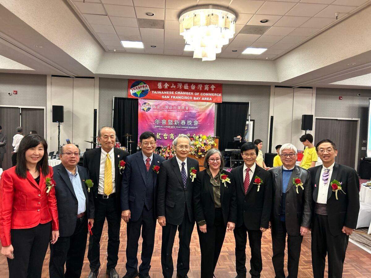 Taiwanese Chamber of Commerce of the Bay Area held its annual Chinese New Year dinner banquet in Union City, Calif., on March 9, 2024. (Nathan Su/The Epoch Times)