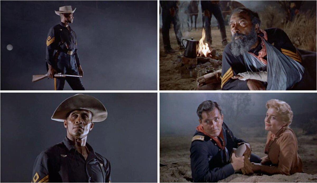 Montage of scenes from "Sergeant Rutledge." (Warner Bros.)