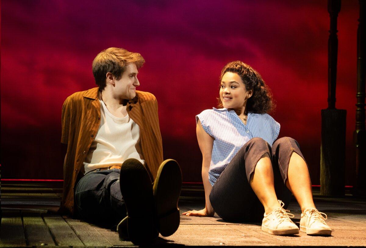 Younger Noah (John Cardoza) and Younger Allie (Jordan Tyson), in Broadway's "The Notebook." (Julieta Cervantes)