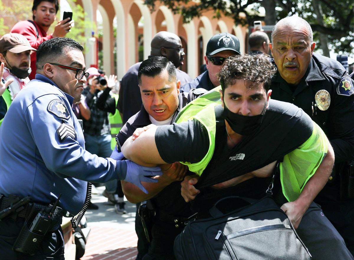 USC’s Pro-Palestinian Protesters Clash With Campus Police