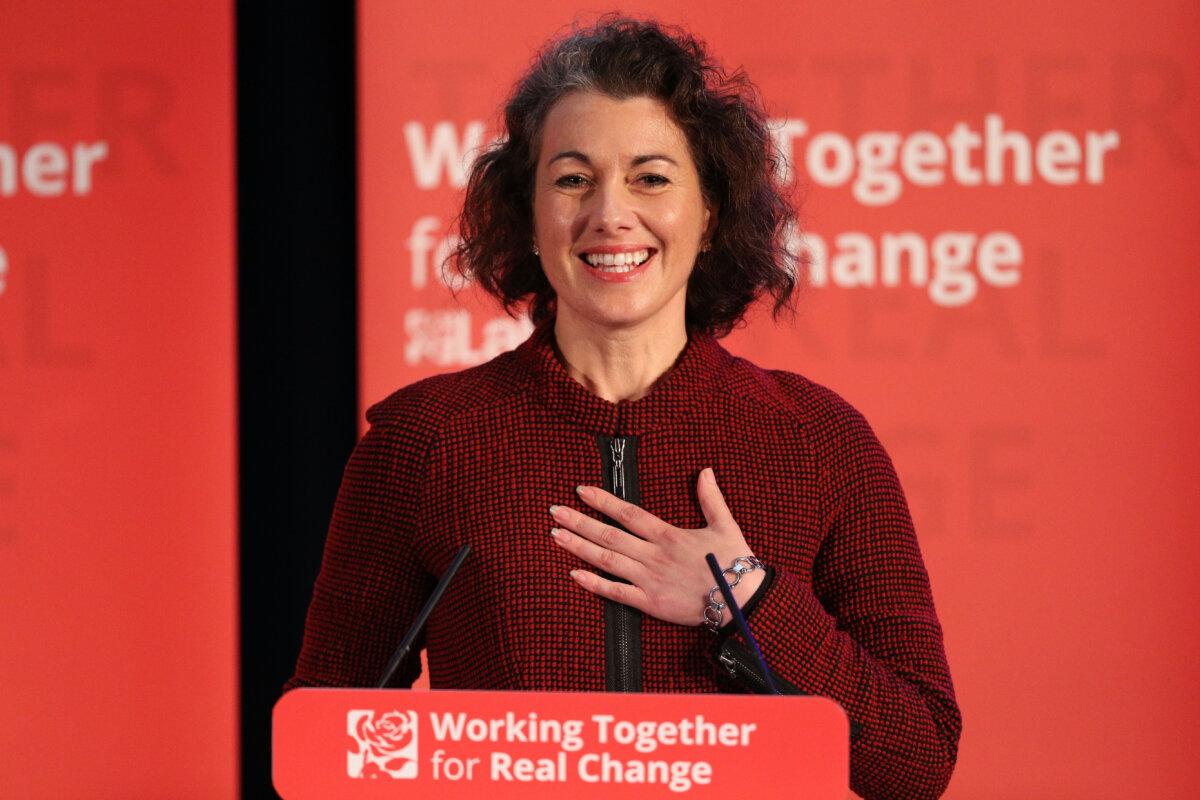 Sarah Champion speaks during a rally at the Emmanuel Centre in London on Dec. 15, 2016. (Dan Kitwood/Getty Images)