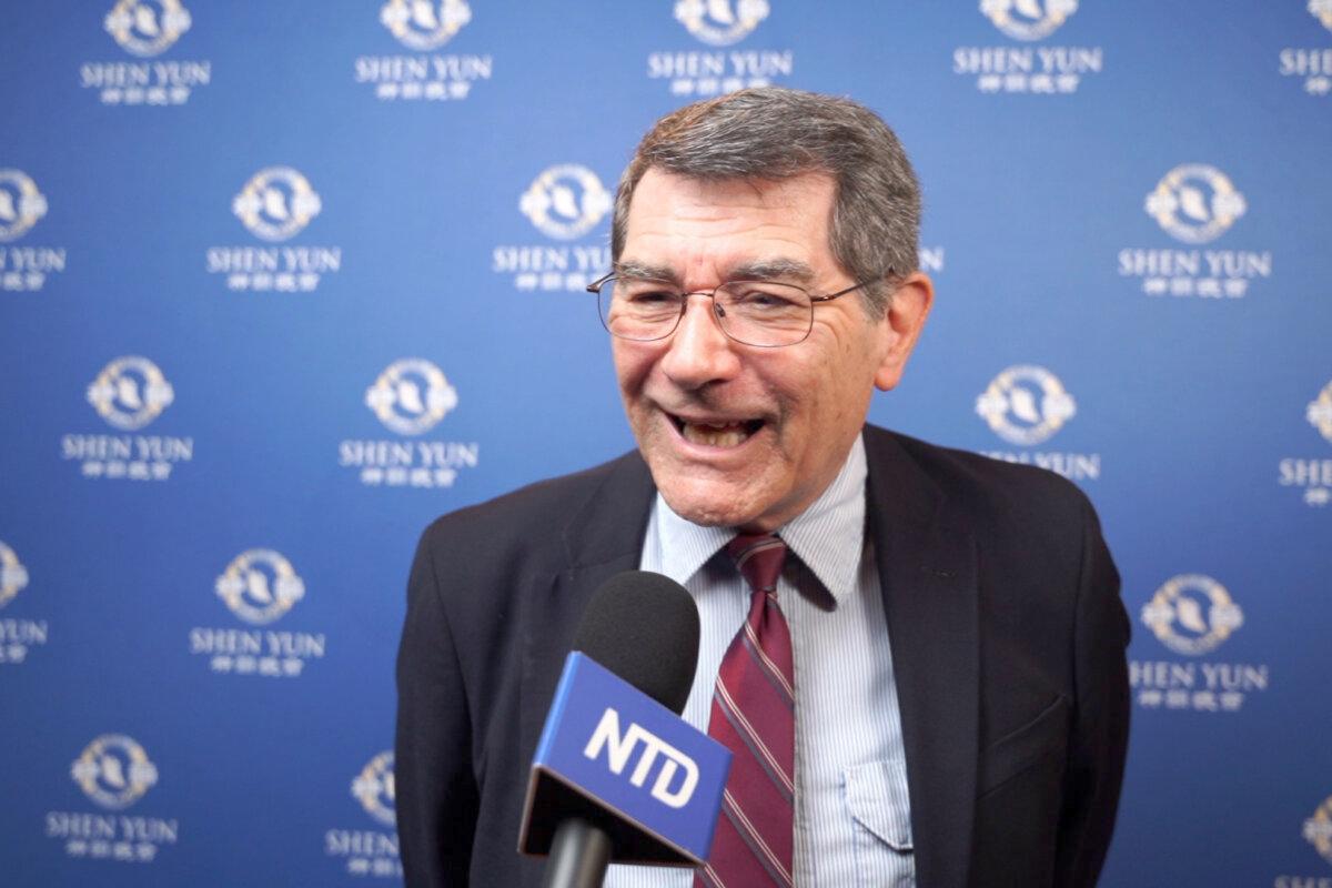 Professor Michael Healy attends Shen Yun Performing Arts at The Benedum Center for the Performing Arts in Pittsburgh on April 27, 2025. (NTD)