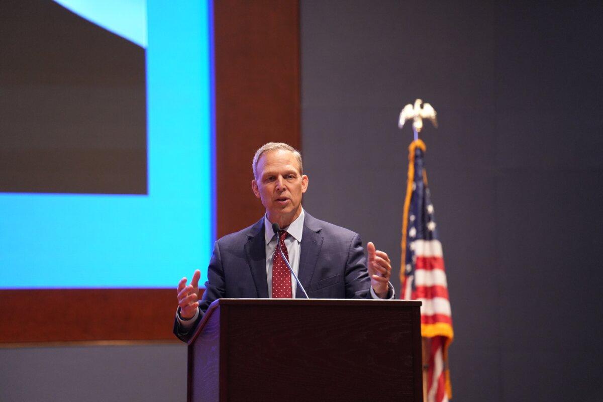 Rep. Scott Perry (R-Pa.) speaks at a forum titled "Safeguarding Freedom: Countering CCP Transnational Repression," at the U.S. Capitol on July 17, 2025. (Samira Bouaou/The Epoch Times)