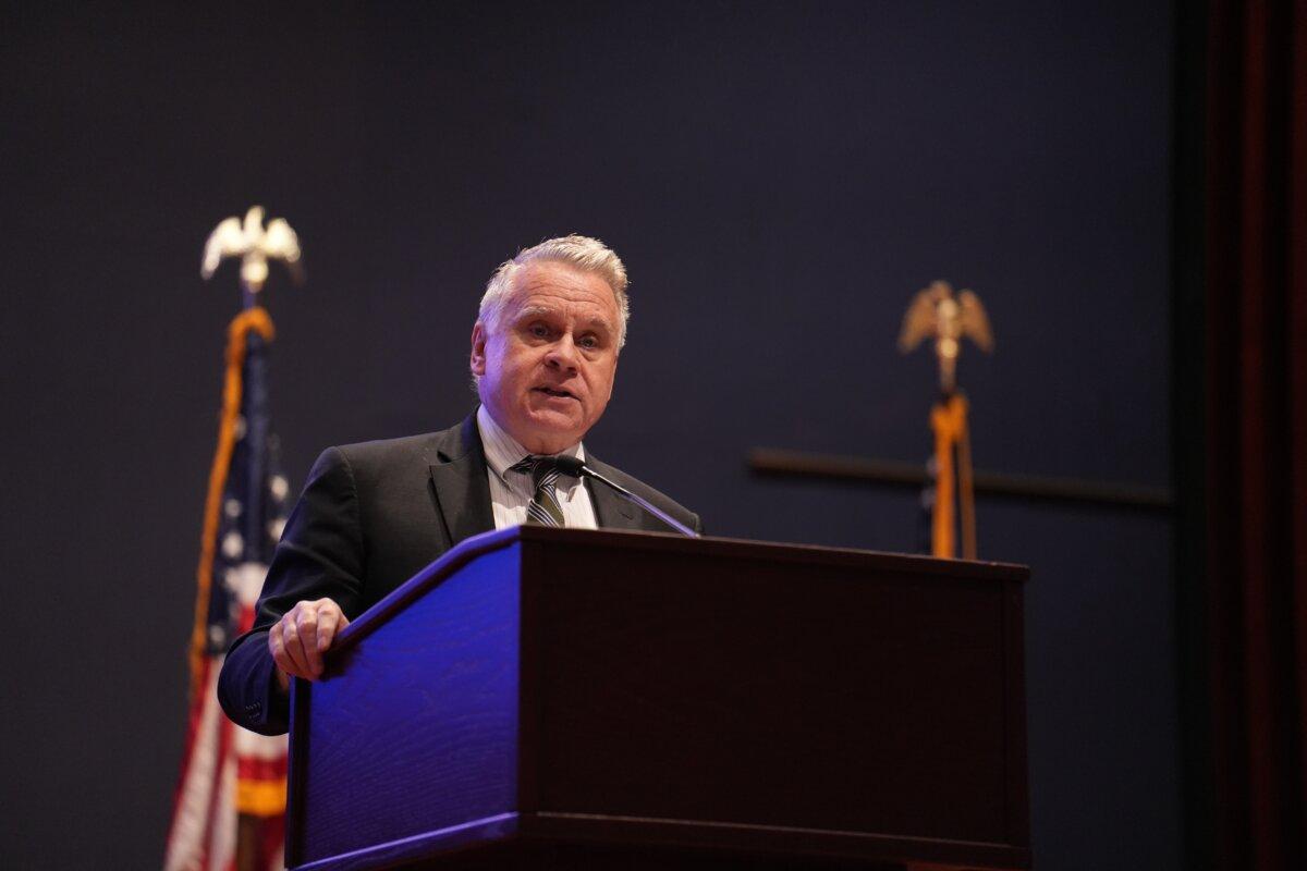 Rep. Chris Smith (R-N.J.) speaks at a forum titled "Safeguarding Freedom: Countering CCP Transnational Repression," at the U.S. Capitol on July 17, 2025. (Samira Bouaou/The Epoch Times)