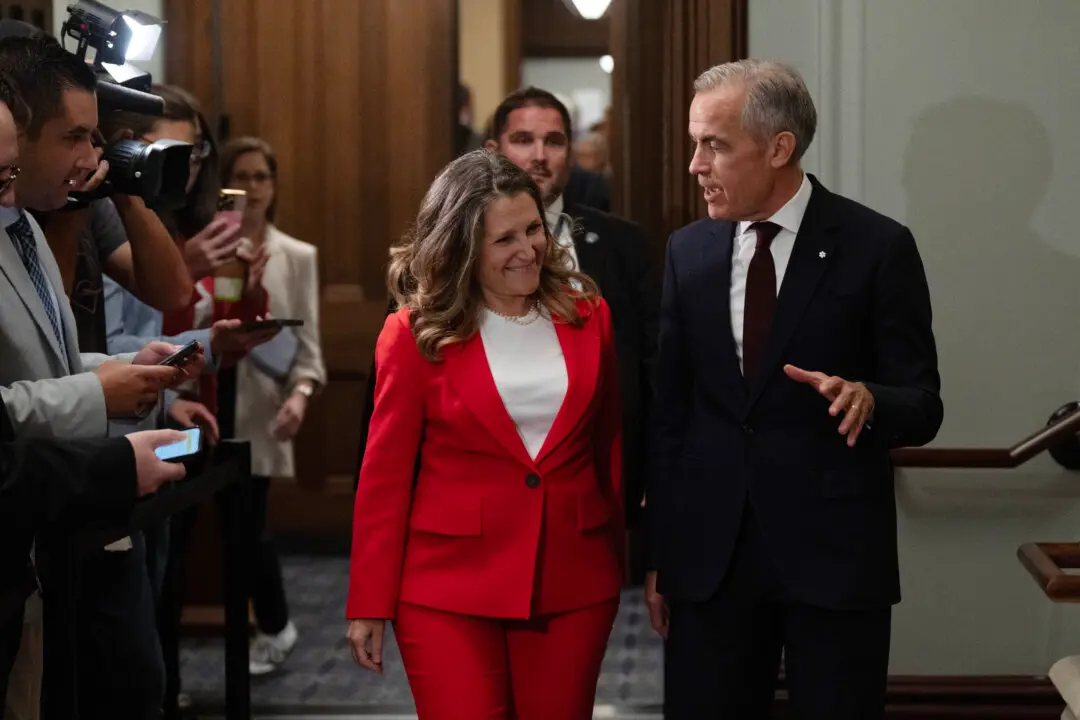 Carney Says He’s ‘Absolutely Not’ Keeping Freeland as MP Due to Minority Government