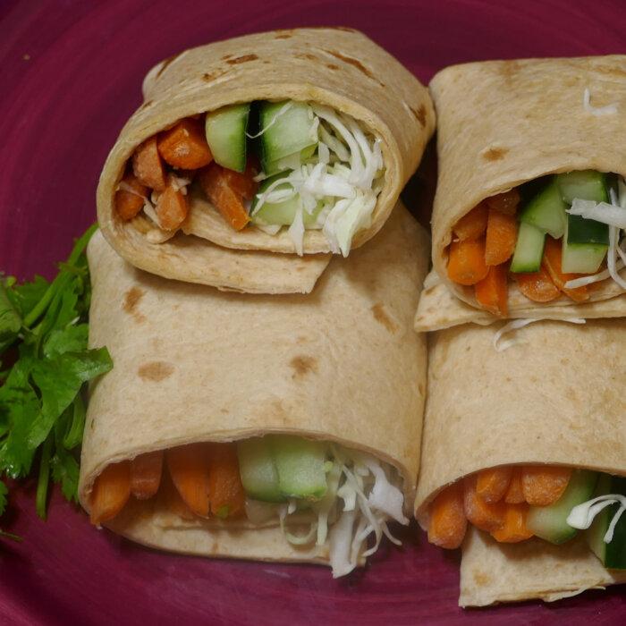 Veggie Wrap With Peanut Sauce