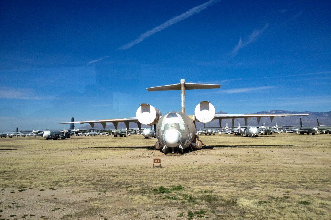 The second YC-14, one of only two ever built, is stored at Davis-Monthan Air Force Base in Tucson, Ariz., on Jan. 3, 2012. The aircraft is among the rarest at the boneyard. (w:en:Kitplane01 (talk | contribs), CC-BY-3.0)