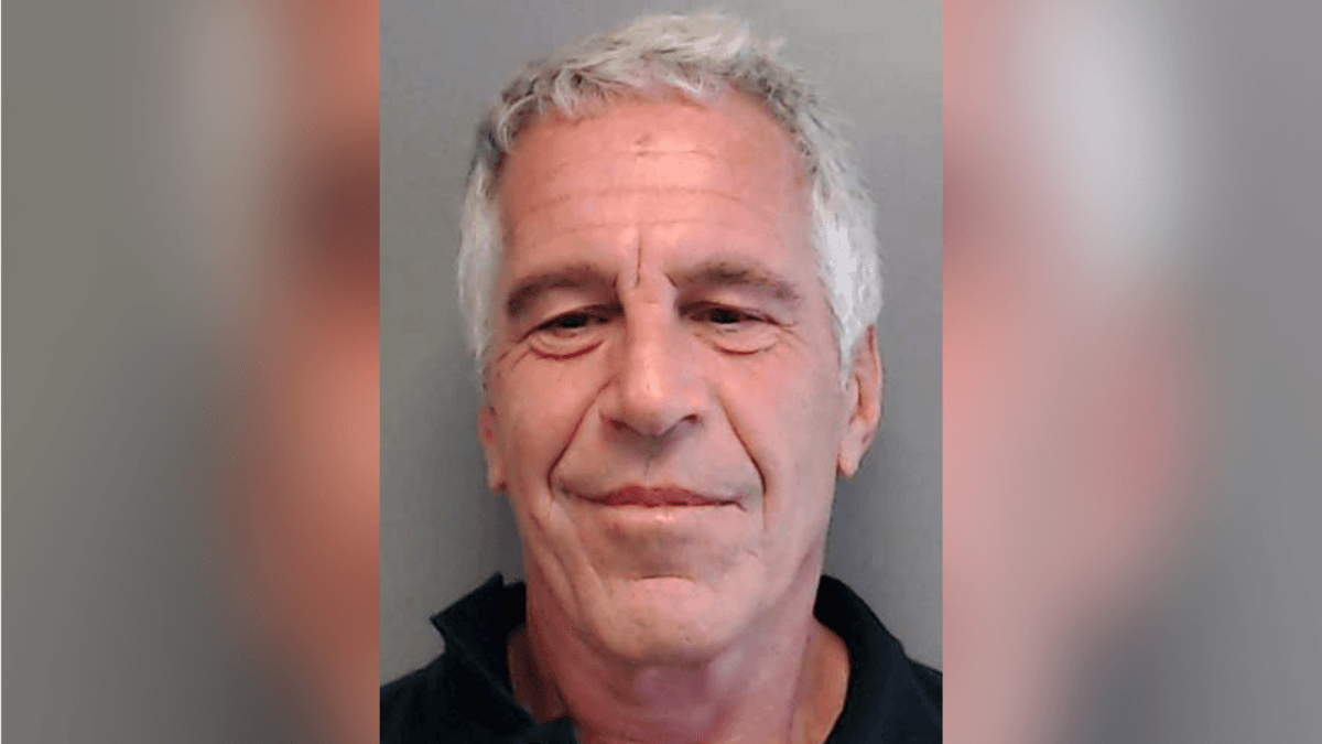 Jeffrey Epstein poses for a sex offender mugshot after being charged with procuring a minor for prostitution in Florida on July 25, 2013. (Florida Department of Law Enforcement via Getty Images)