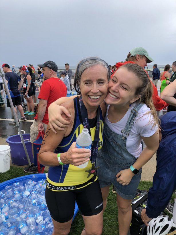Jeanne Mitchell and her daughter at the triathlon 2018. (Jeanne Mitchell)
