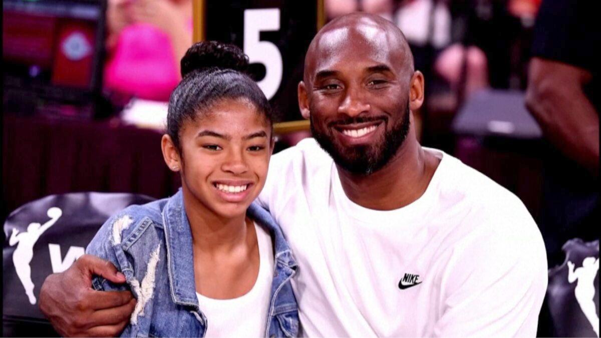Gianna Bryant and her father, former NBA player Kobe Bryant, attend the WNBA All-Star Game 2019 at the Mandalay Bay Events Center in Las Vegas on July 27, 2019. (Ethan Miller/Getty Images)