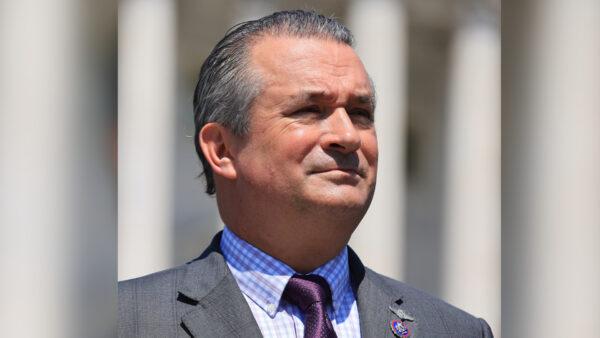 House Republican Israel Caucus member Rep. Don Bacon (R-Neb.) joins a news conference about the military conflict between Israel and Palestinians in Gaza outside the U.S. Capitol in Washington on May 19, 2021. (Chip Somodevilla/Getty Images)