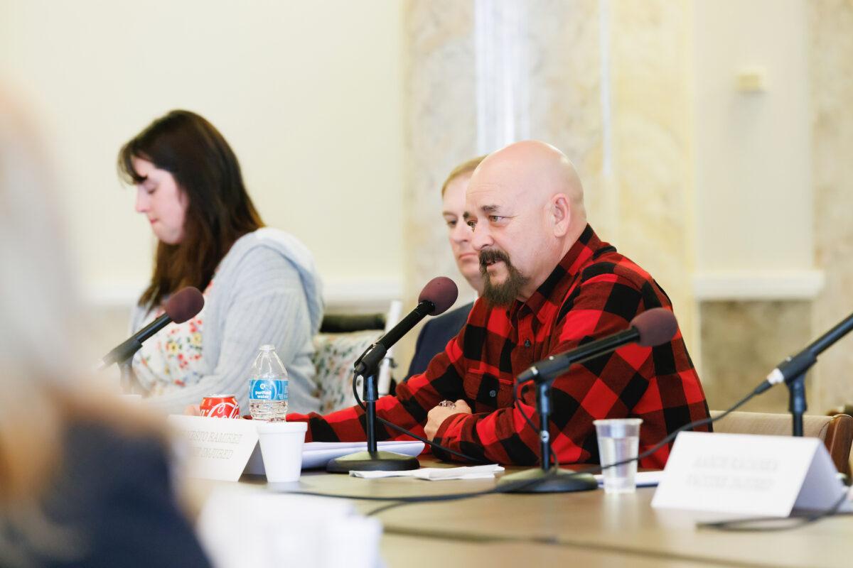 Ernesto Ramirez speaks about the death of his 16-year-old son in Jackson, Miss., on Feb. 27, 2023. (Courtesy of Charlotte Stringer Photography)