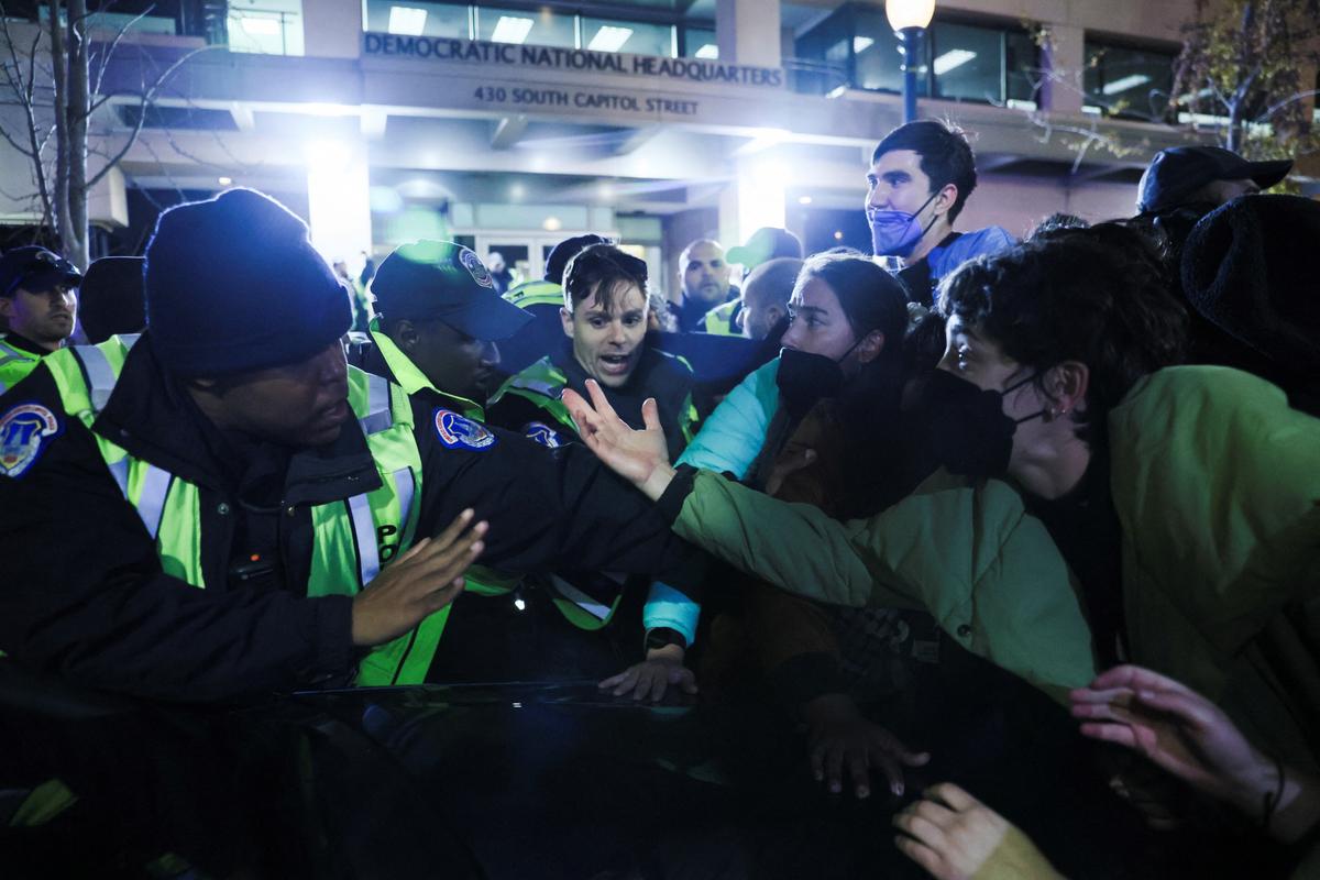 Capitol Police Evacuate DNC HQ After Violence at Pro-Palestinian Protest
