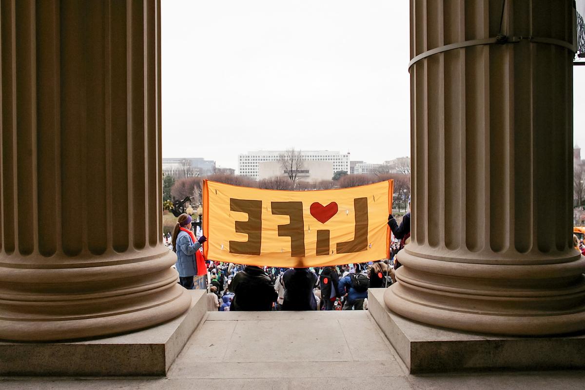 Thousands of pro-life demonstrators gather during the March for Life in Washington on Jan. 23, 2006. (Chip Somodevilla/Getty Images)
