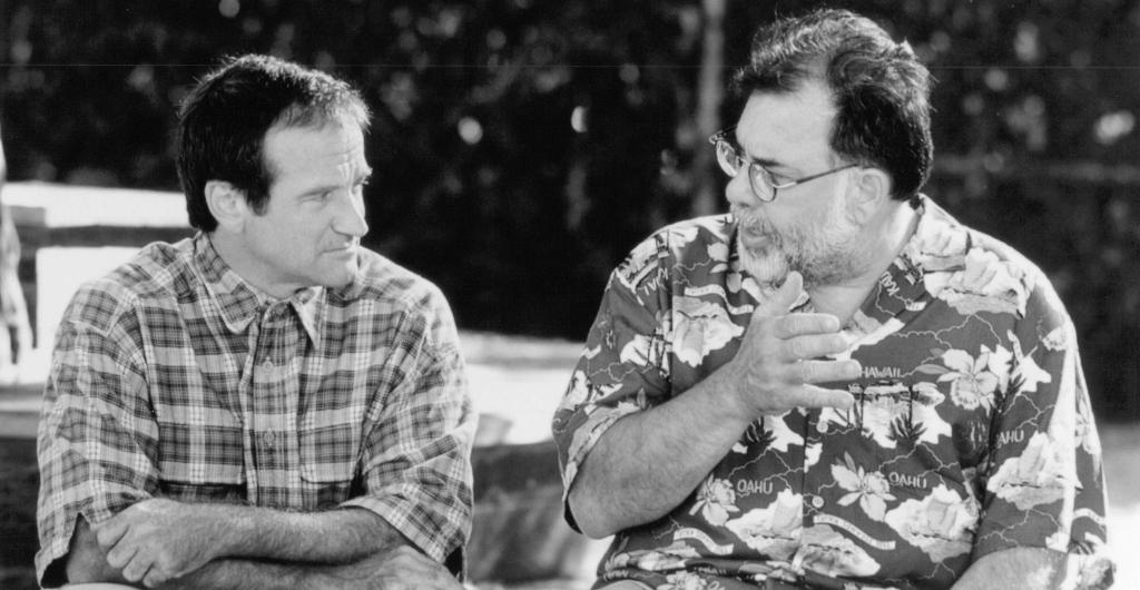 Robin Williams (L) and Francis Ford Coppola on the set of "Jack." (American Zoetrope)