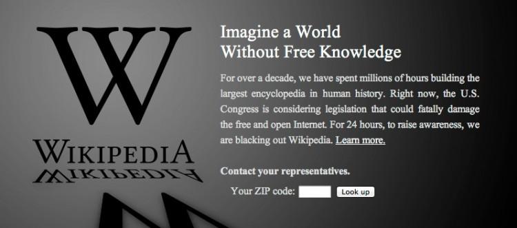 Wikipedia, Reddit, Other Sites Blackout Over SOPA