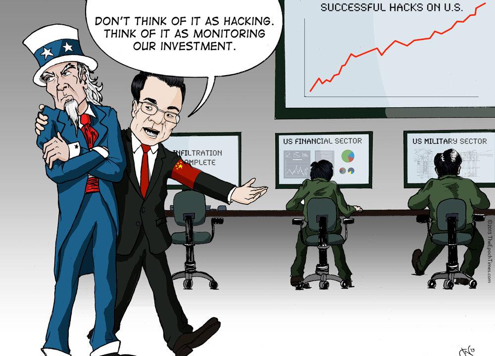 Are the Chinese Hacking, or Just Monitoring Their Investment? (Illustration)