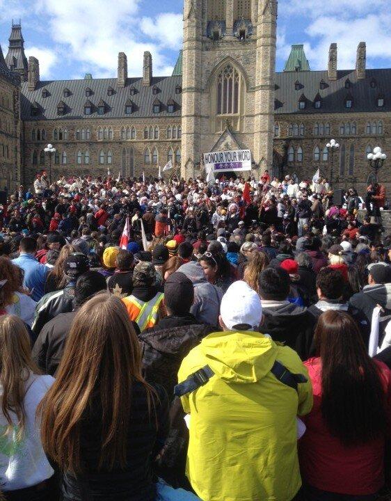 Chief Slams Harper’s Absence at Rally for First Nations Walkers